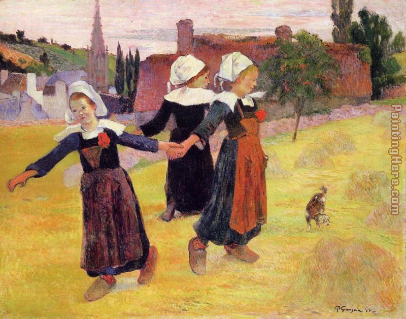 Paul Gauguin Breton Girls Dancing